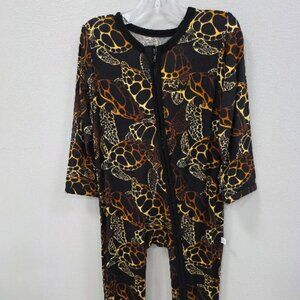 Golden Turtle Long Sleeve Romper